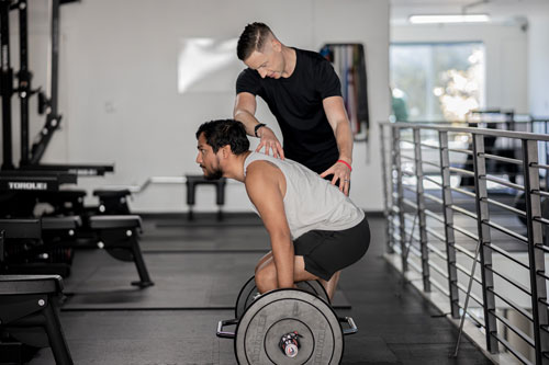One to one deadlift coaching at The Yard