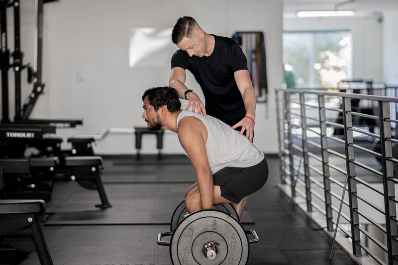 One to one deadlift coaching at The Yard
